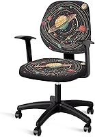 Vista 23 de Fundas para sillas de escritorio, con estampado de vaca, fundas de asiento para silla de oficina, 2 piezas, fundas para silla de computadora, fundas