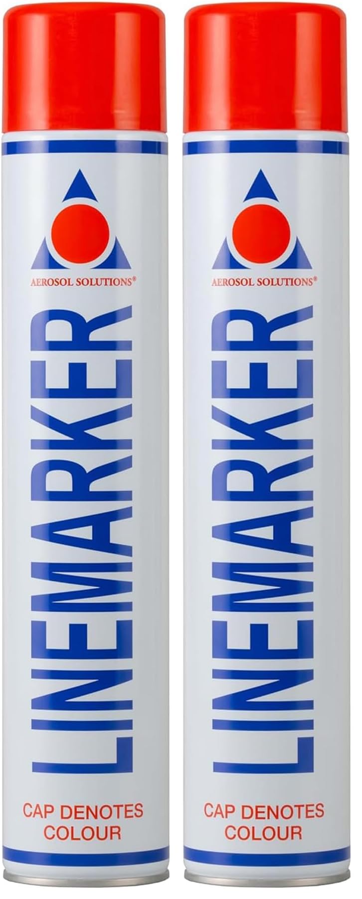 Aerosol Solutions Line Marker Red 26 Oz | High Visibility Grass and Road Spray Paint, All Purpose Striping Paint | Perfect for Athletics, Sports Fields, Hazard &amp; Utility Marking (Pack of 2)