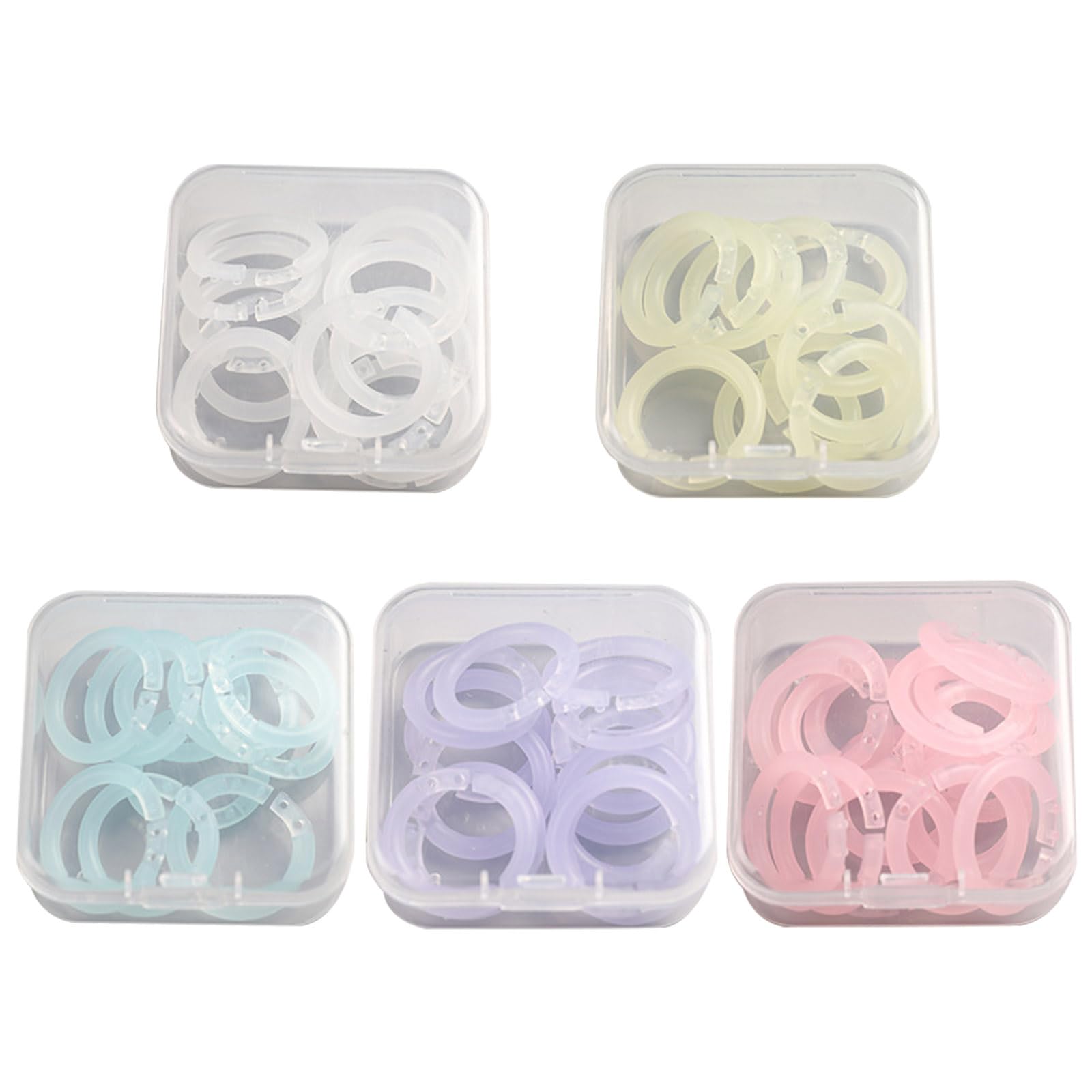 Maxtonser 100Pcs Detachable Binder Rings 15mm Book Rings Colorful Binder Rings for Scrapbooking Note Card Binder Notebook Album