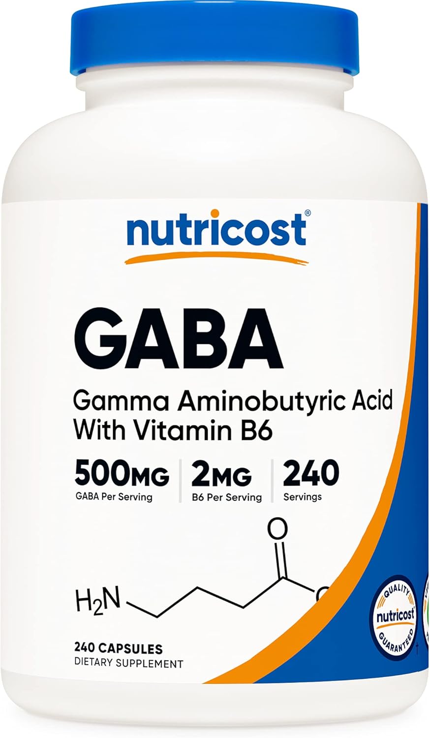 Nutricost GABA (Gamma Aminobutyric Acid) + Vitamin B6