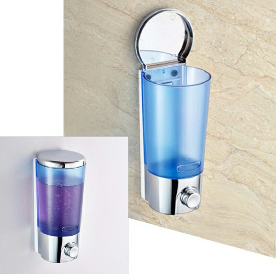 KITCHENEXP Wall Mounted Shampoo Soap Sanitizer Bathroom Shower Dispenser Liquid Lotion Pump