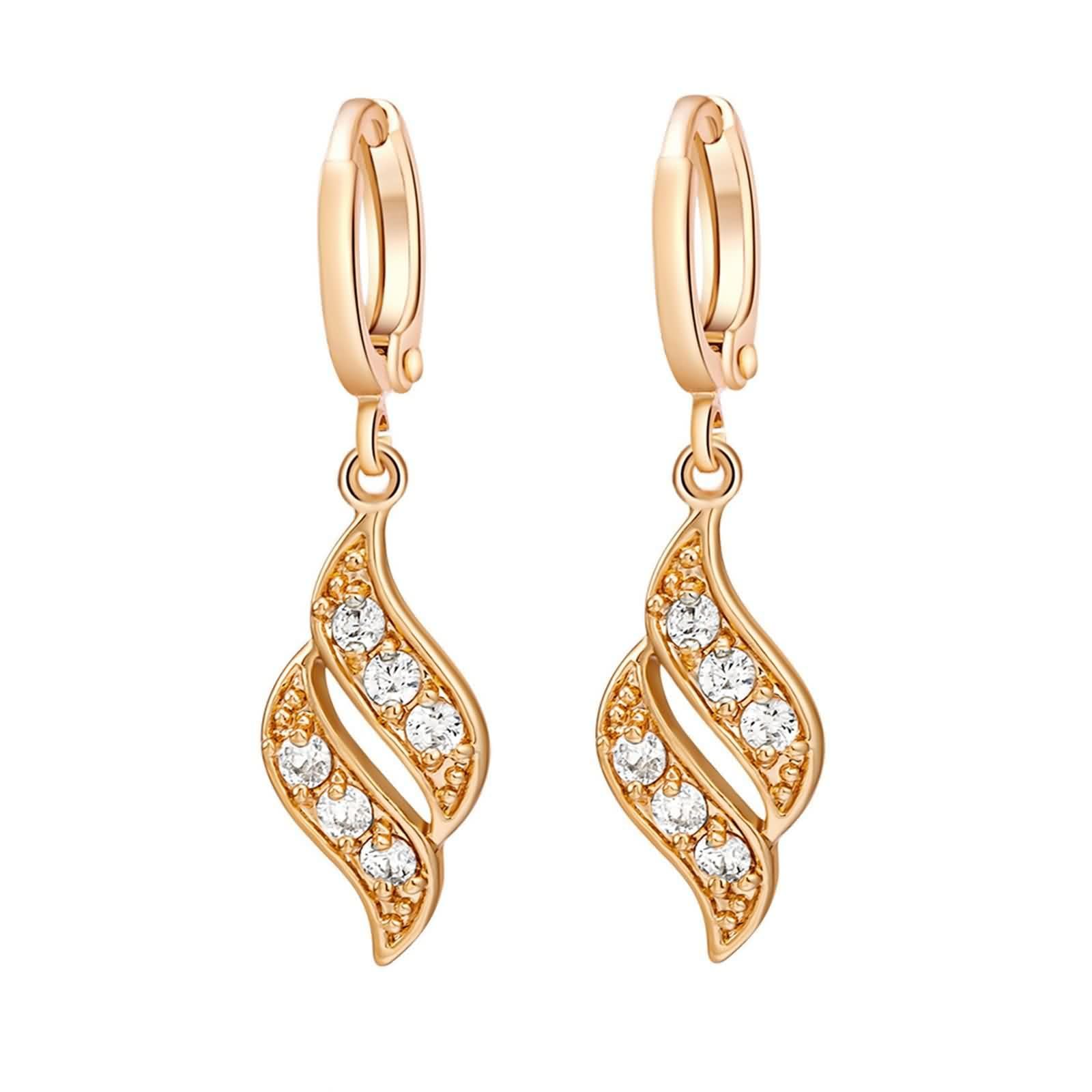 AMDXD Pendientes de aro de oro au750 de 18 quilates para mujer, con moissanita, oro amarillo 750, pequeños