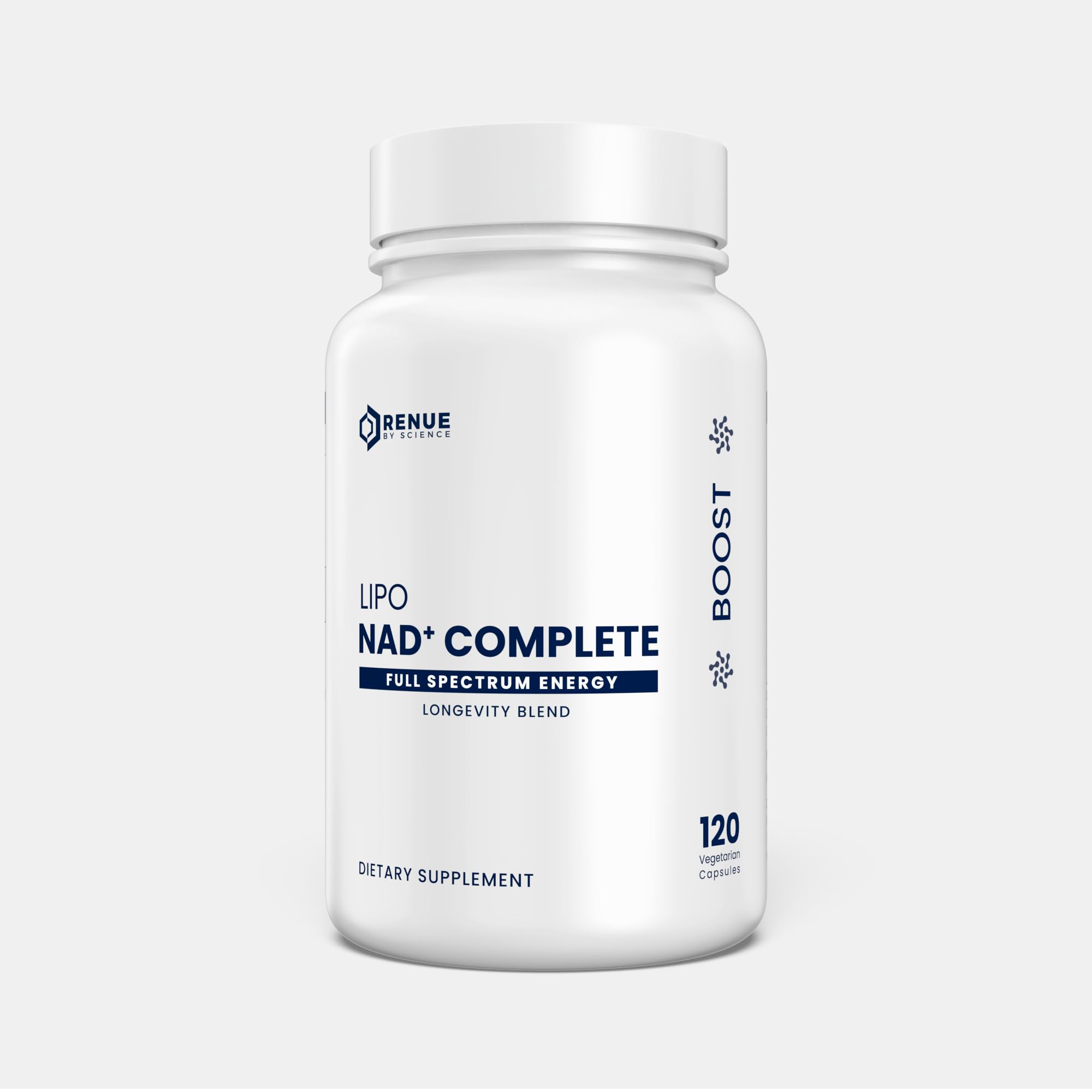 Renue By Science NAD+ Complete | 120 Liposomal NAD Supplement Capsules with NMN, NR & Trigonelline - 310mg NMN & 160mg NAD per Serving | Bioavailable Formula for Increased Absorption | Made in the USA