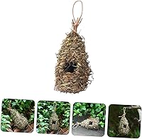 Vista 4 de Mipcase Nido de pájaro de paja hecho a mano para tejer loro de hierba