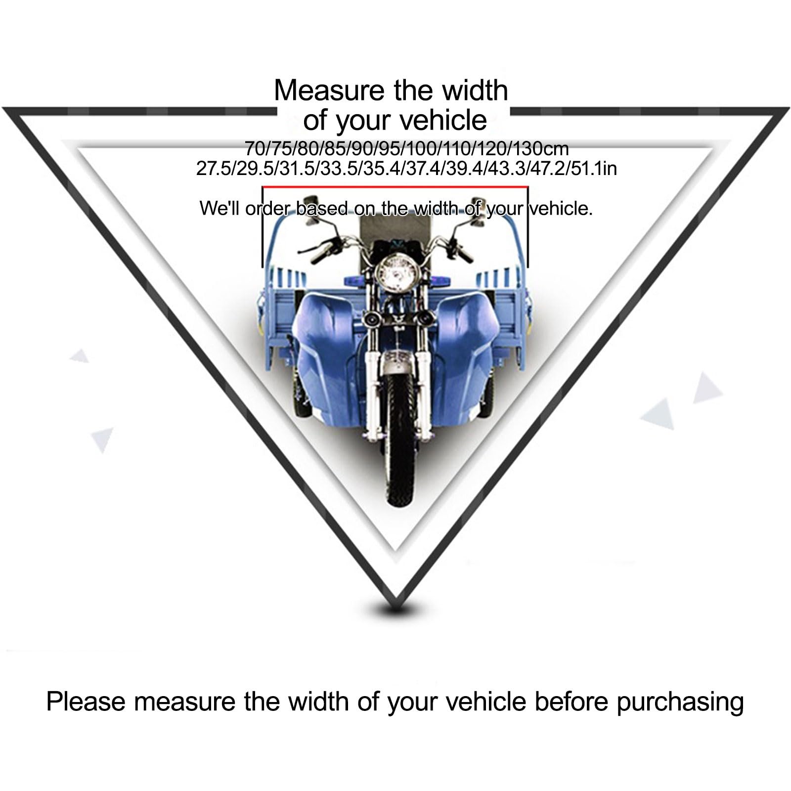 Trike Copertura per Moto con Cerniera per Antenna – Universale di Grandi Dimensioni Protezione per Tricicli e Tricicli Elettrici Adulti