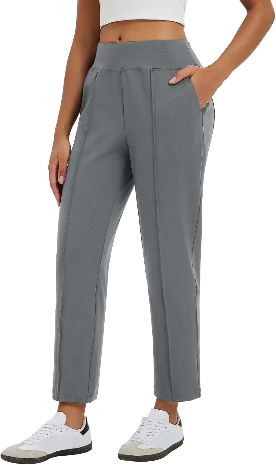 baleaf Womens Travel Pants Stretch Ankle Golf Pants with Pockets Comfy Petite Business Casual Dressy Work Slacks