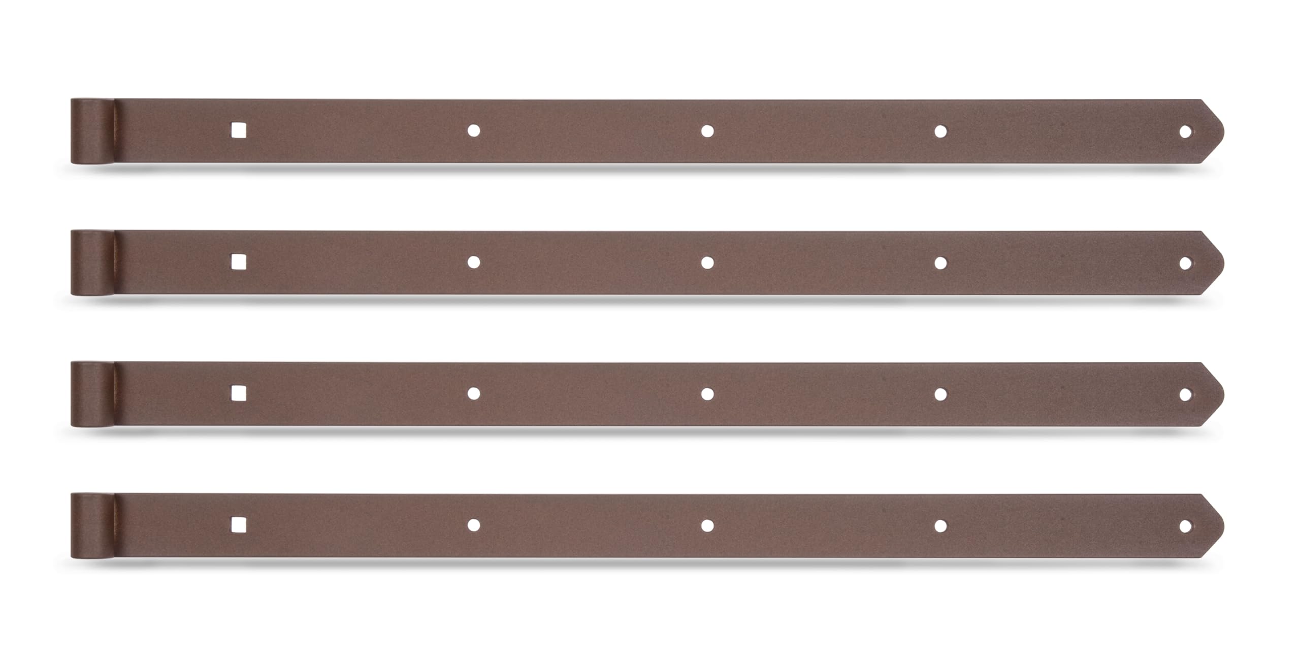 Alberts 822095 DURAVIS®Penture | droite, bout arrondi | couleur rouille, à couche duplex | gond Ø 16 mm | taille 800 x 45 mm | kit de 4