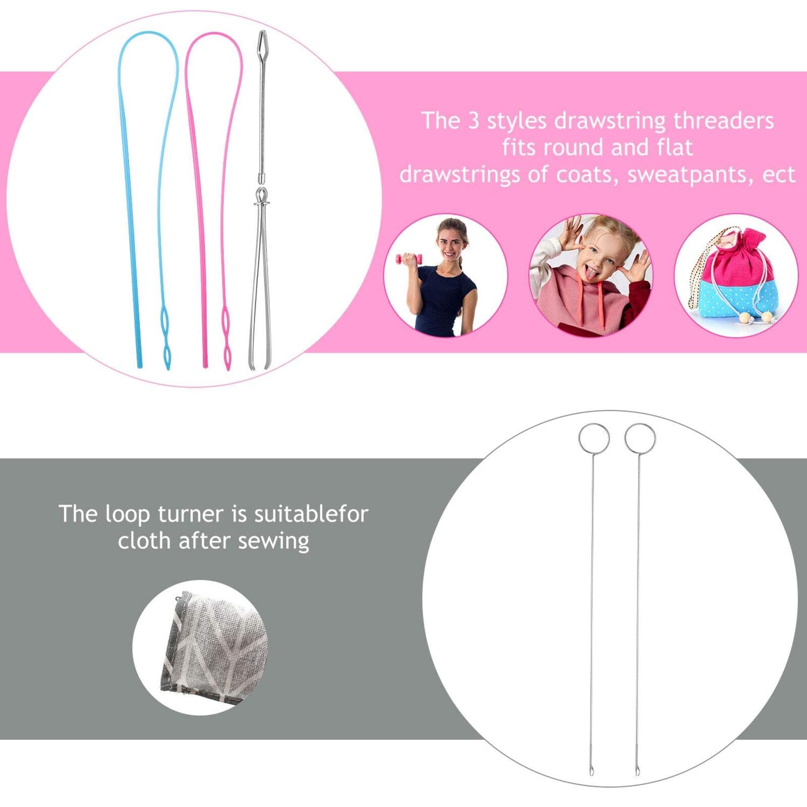 6 Pcs Flexible Drawstring Threader Tool Sewing Loop Kit - Image 4