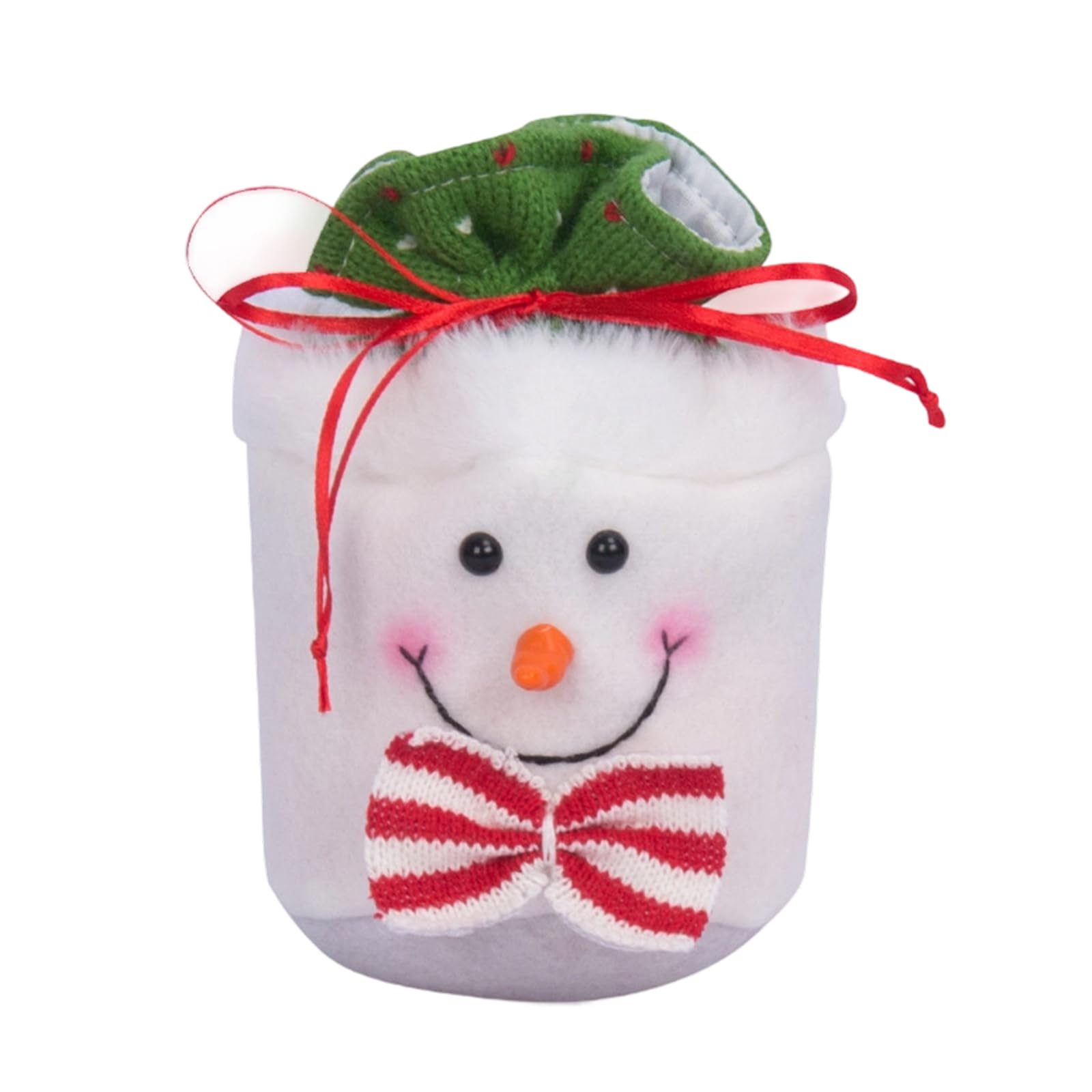 Msioytog Cloth Gift Sacks for Christmas Candy Party Supplies Decoration Drawstring Santa/Snowman/Deer Seasonal Organization Bag Holiday Storage Pouches