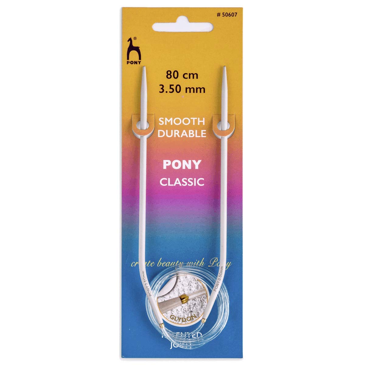 Pony Knitting Pins: Circular: Fixed: Classic: 80cm x 3.50mm