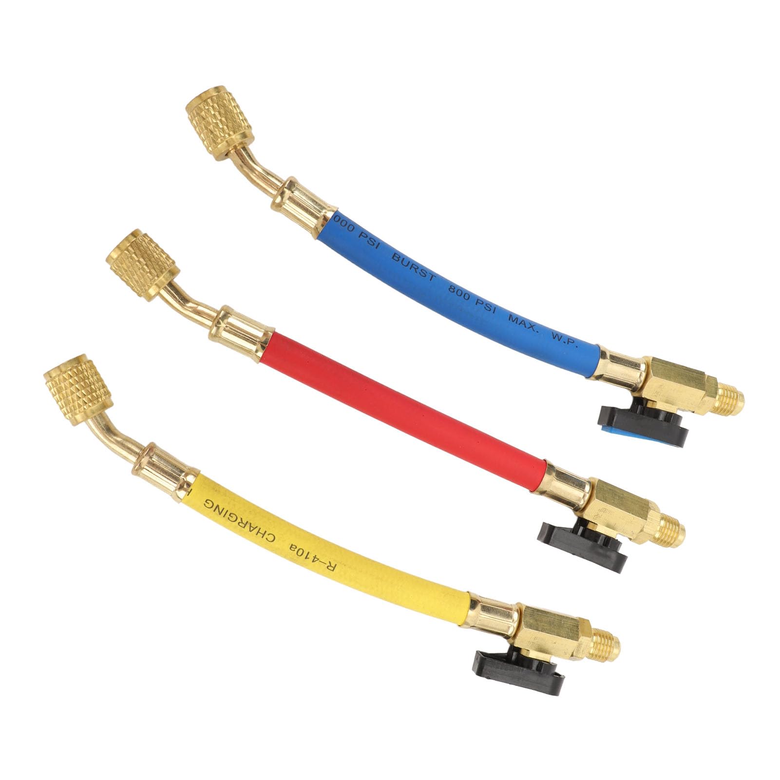 Dpofirs Set di Tubi di Ricarica per Refrigerazione Versatile Codificato a Colori per la Manutenzione AC HVAC - Confezione da 3