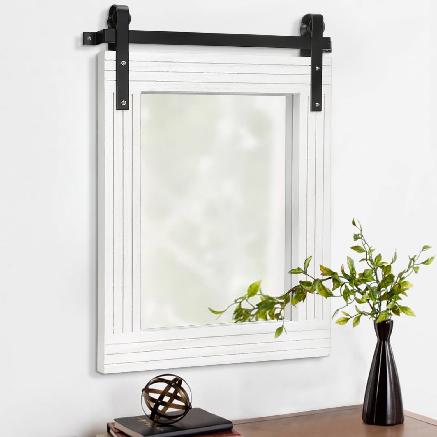 Miroir en bois blanc AAZZKANG de qualité supérieure pour chambre