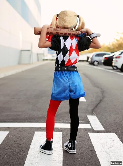 Foto 8 de 8 de Funidelia - Peluca Harley Quinn para niña Superhéroes, DC Comics, Suicide Squad