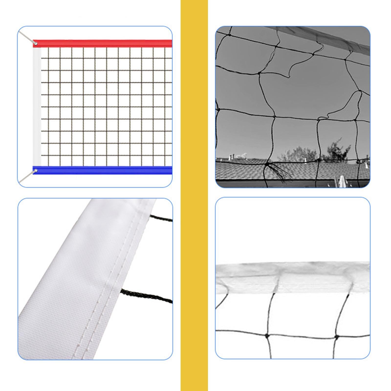 1 Red de Voleibol Profesional Juego Set Portátil Material Polietileno Oxford Estabilidad Mejorada Adecuado para Competición Entrenamiento Playa Piscin
