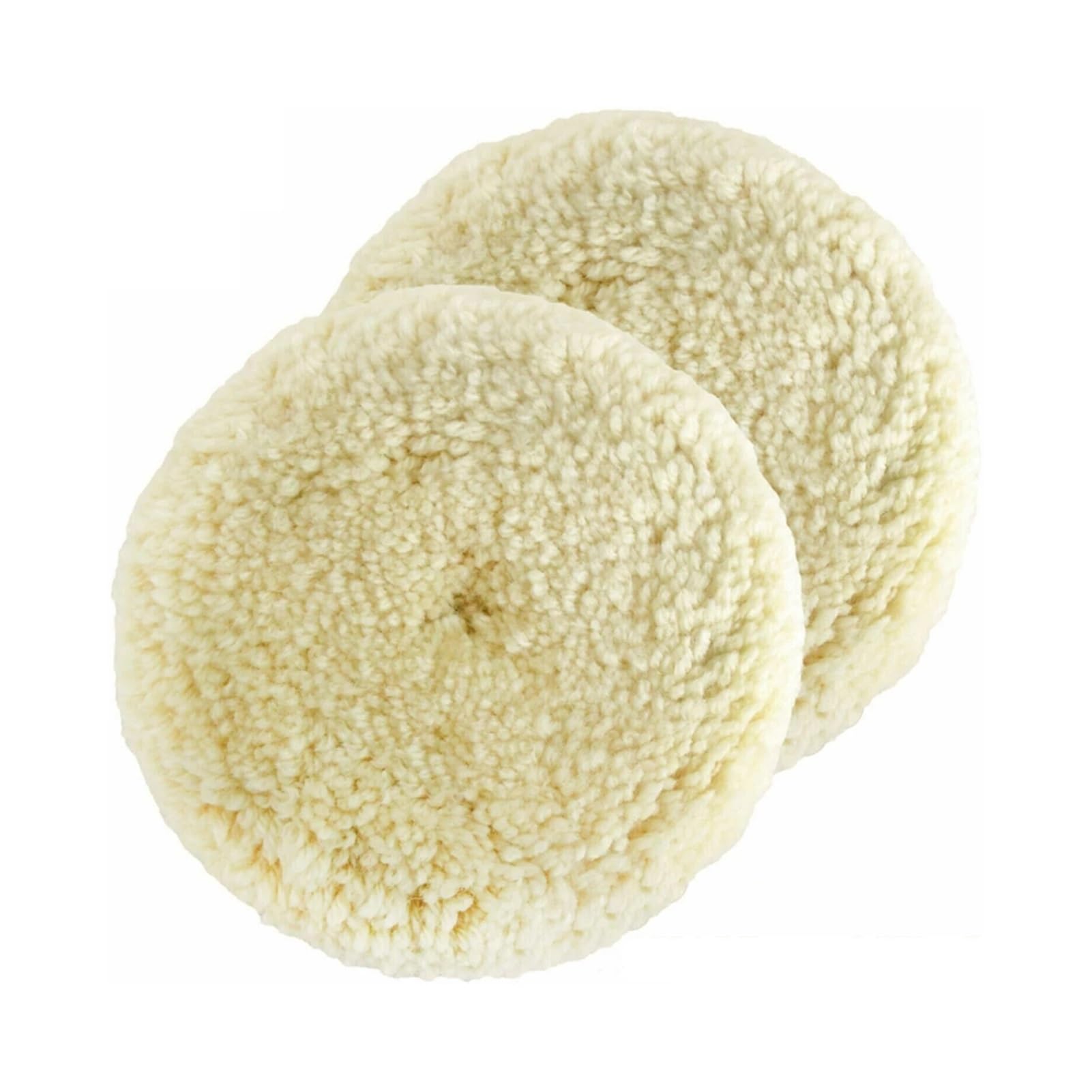 Zestaw 2 szt. naturalnych wełnianych gąbek polerskich o średnicy 3-7 cali do polerowania karoserii samochodowych. Cięcie pasty polerskiej - Auto Detailing Polishing Pads(7 inches)