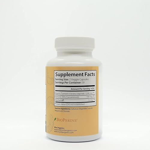Miniatura 7 de Curcumina de cúrcuma 1300 mg – Apoyo extra fuerte para articulaciones e inflamación – Alta absorción con extracto de pimienta negra – Suplemento de