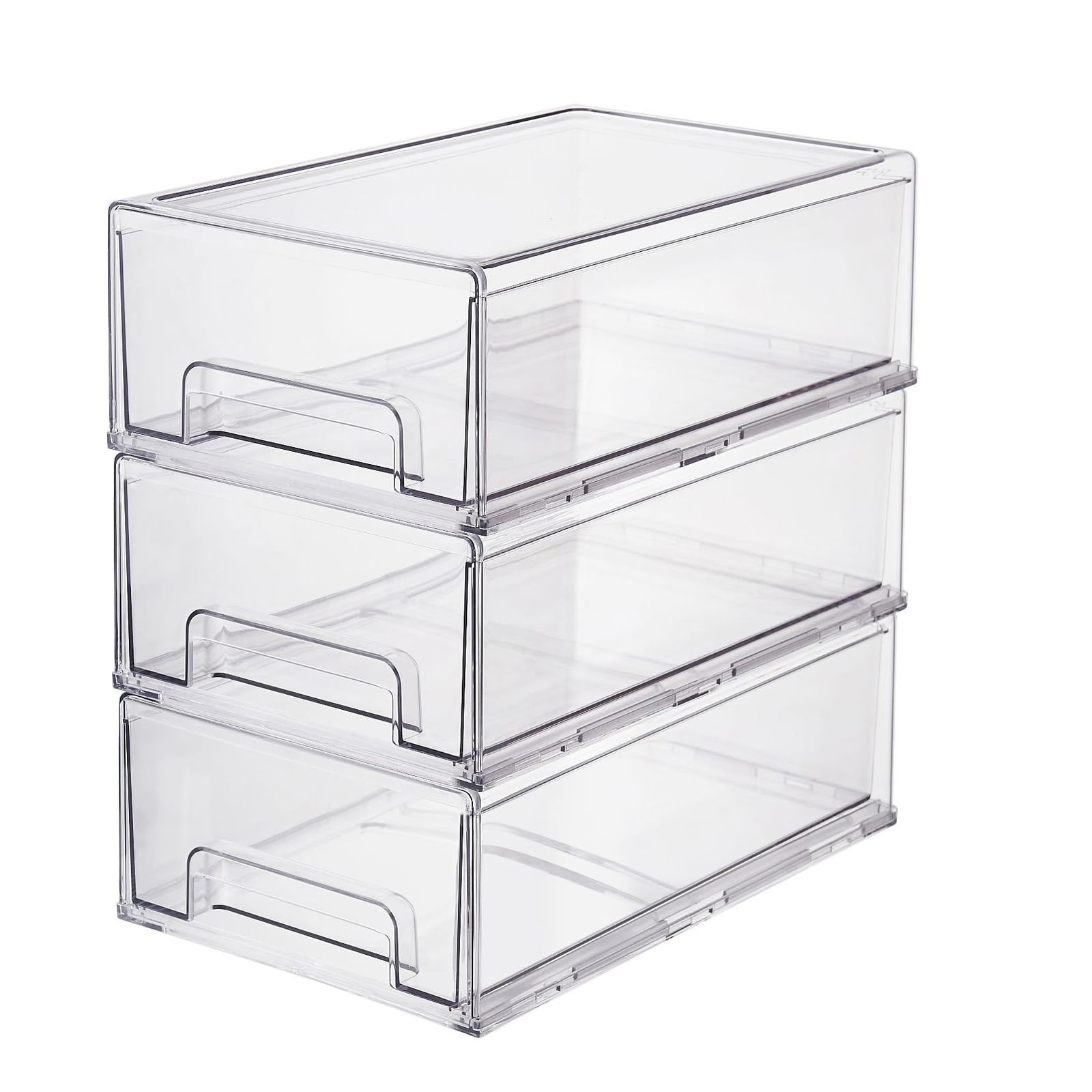 Soluzione di archiviazione per cassetti a più strati in PET trasparente per organizzare ordinatamente cosmetici, articoli di cancelleria e prodotti vari, pianificatore di condimenti da cucina