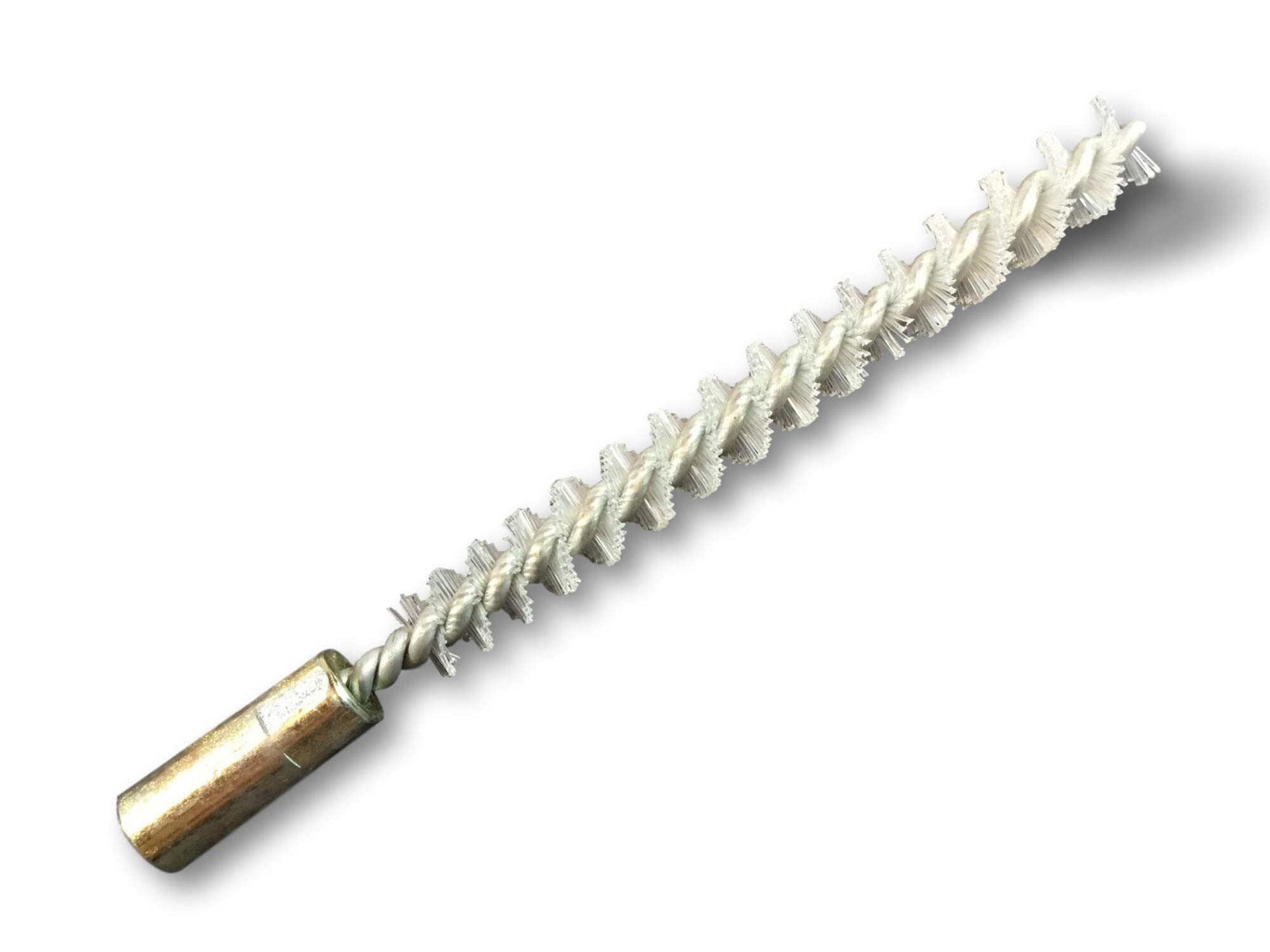 Kibros Lot 10 écouvillons Nylon condenseur raccord M6 Ø 8 mm | Raccord laiton taraudé M6 femelle, torsade acier galvanisé, fil nylon, nettoyage échangeurs et condenseurs Ø 8 mm.