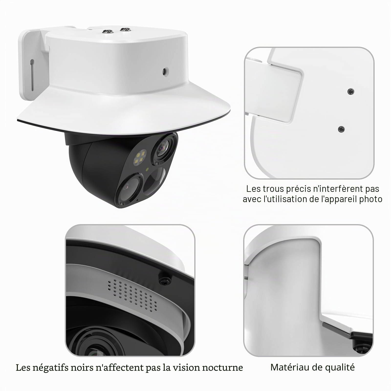 Support de caméra eufy Security SoloCam S340 - Caméra de sécurité étui - Résistant aux intempéries - Pour installation en extérieur - Compatible avec eufy Security SoloCam S340