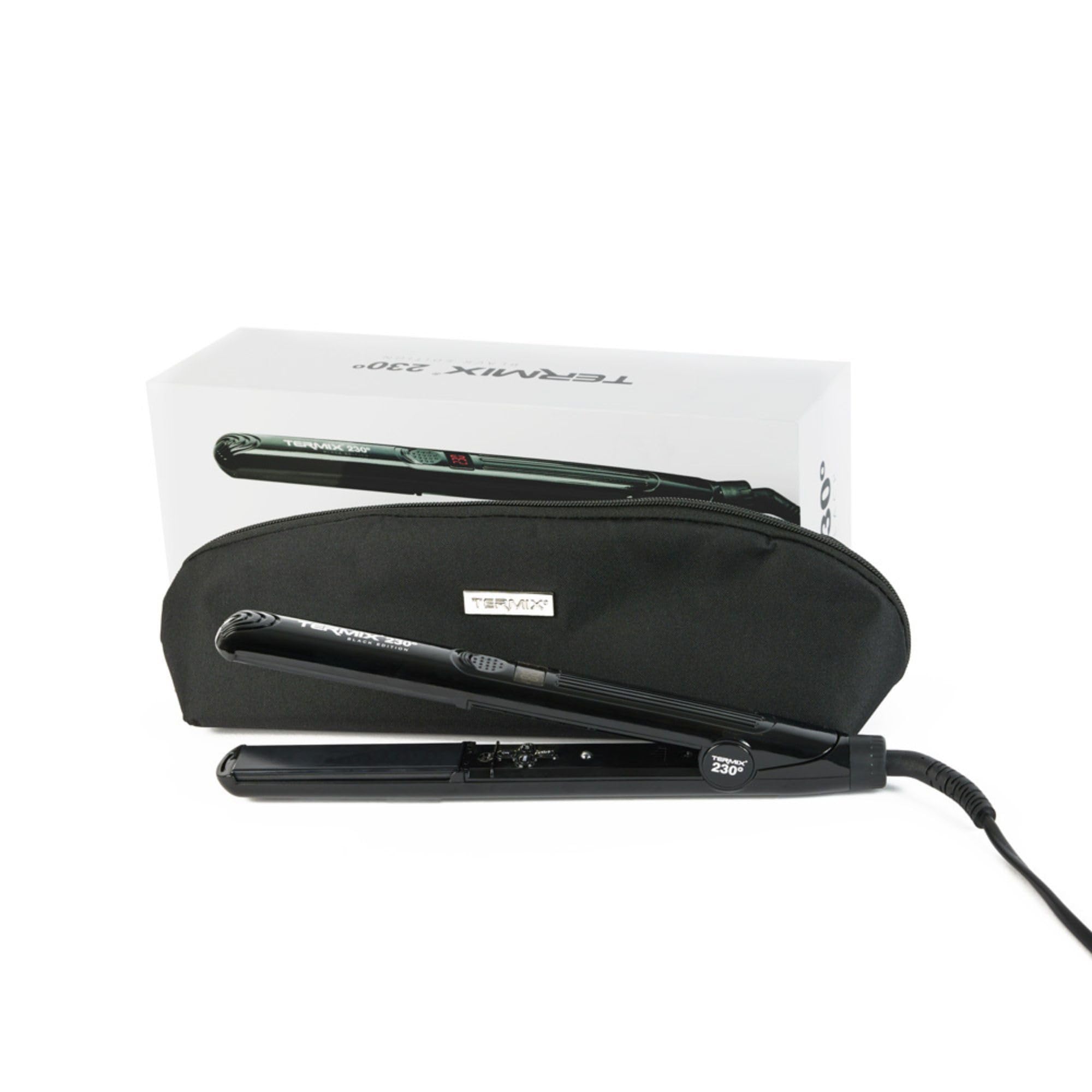 Termix Plancha de Pelo Profesional 230ºC con Placas de Cerámica + Cepillo Desenredante