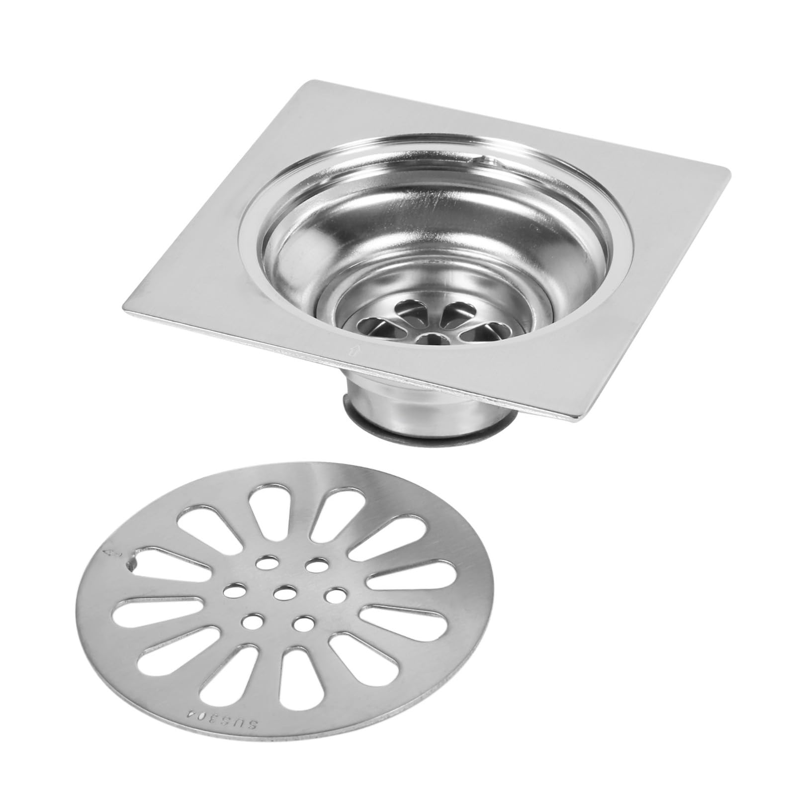 Yctze Desagüe de Suelo de Acero Inoxidable, Diseño Cuadrado (Style 3)
