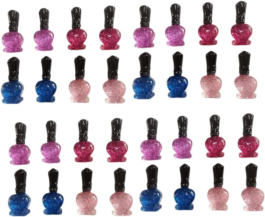 NUOBESTY Cartoon Nail Polish Phone Shell Decor Creative DIY Resin Accessories Mixed Color Imitation Nail Polish