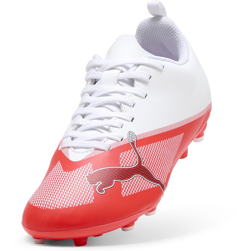 Puma 7 Play MG Jr, Scarpe da Calcio Unisex per Bambini, Ultra Red Black White, 32 EU
