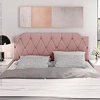 Cabeceira kelly almofadada para cama box casal 1,40 Rosa