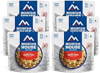 Mountain House Biscuits & Gravy | Freeze Dried Backpacking & Camping Food | 6-Pack