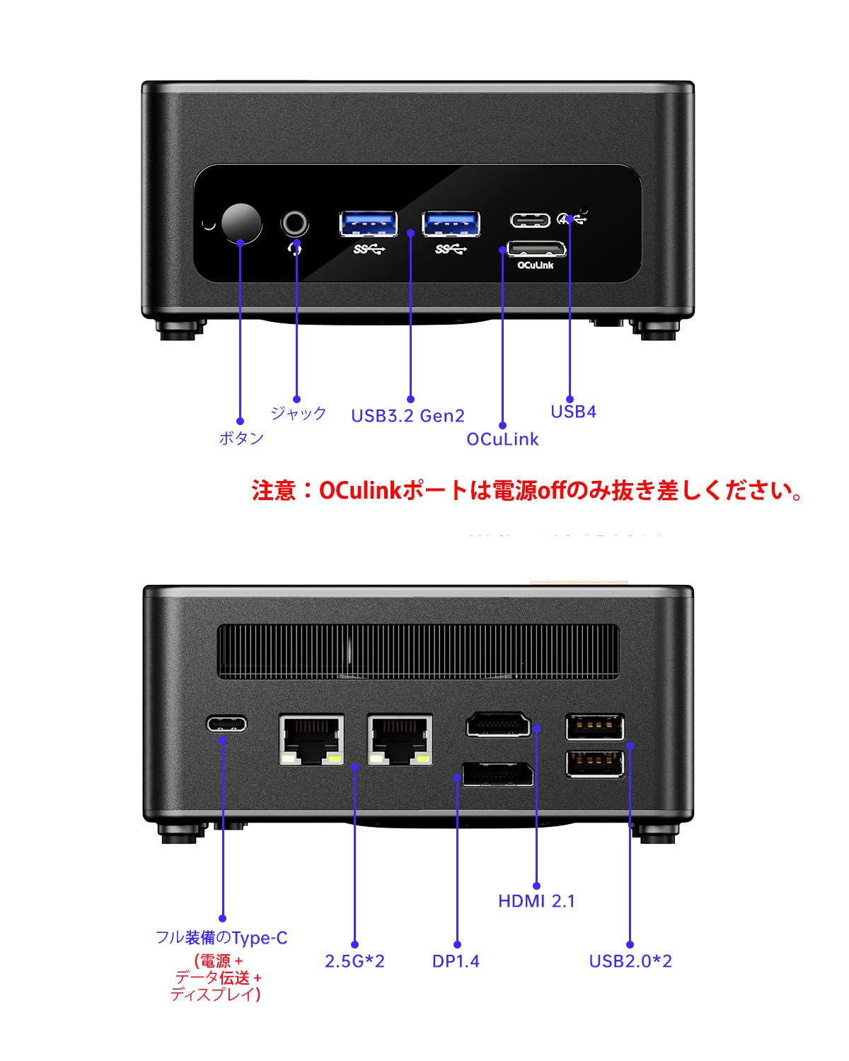 Amazon.co.jp: AOOSTAR GEM12 ミニPC ryzen7 8845HS 780M 8C/16T 最大