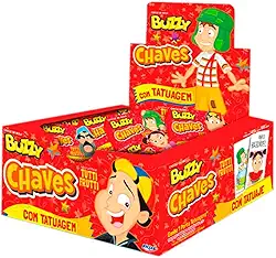 Chiclete Chaves Buzzy Tutti Frutti Caixa C/100unid - 400g