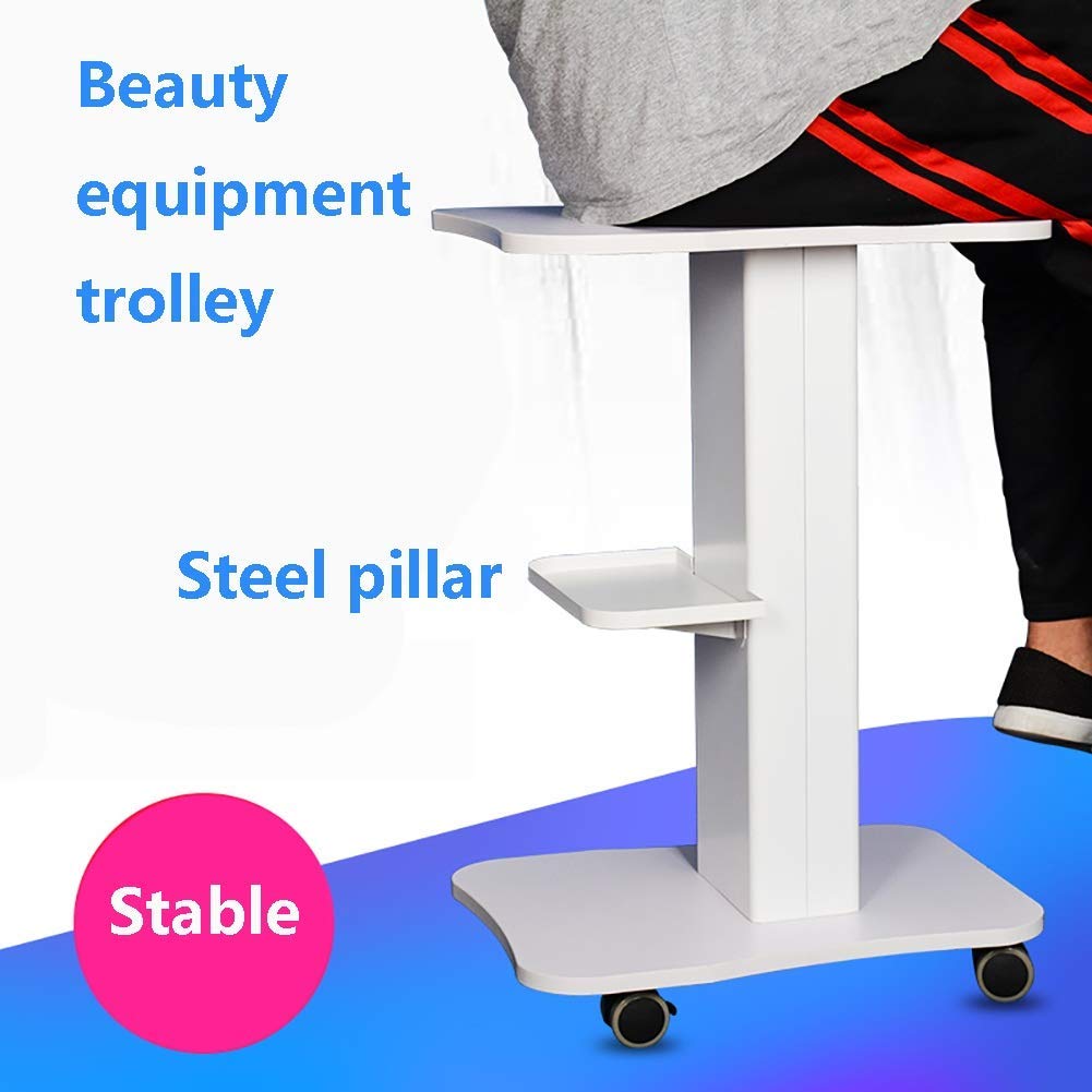 Carrelli a Mano Mobili Carrelli Mobili, Carrello Di Servizio per Uso Domestico Stoccaggio in Legno, Carrello per Strumenti Di Bellezza da Tavolo, Carrello Portatile a 4 Ruote con Ruota Vassoi