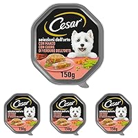 Cesar Selezioni dell'orto Cibo per Cane con Manzo con cuore di verdure dell'orto 150 g
