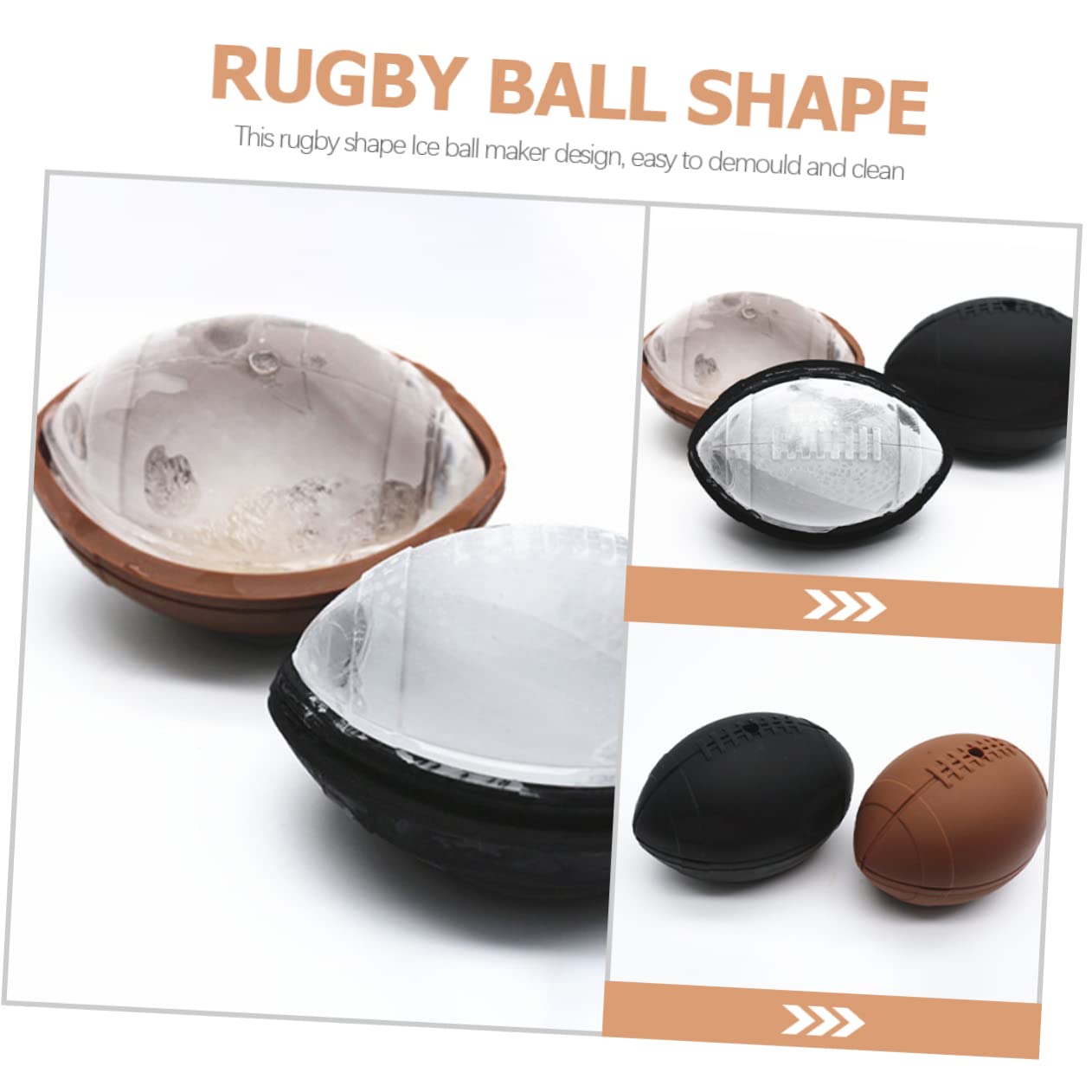 Cabilock 5 Juegos Gadget De Cocina Gran Bandeja De Cubitos De Hielo Fabricador De Cubitos De Hielo Bandeja De Cubitos De Hielo Para Vaso Cubo Light Brown Gel De Sílice 2 Piezas * 5