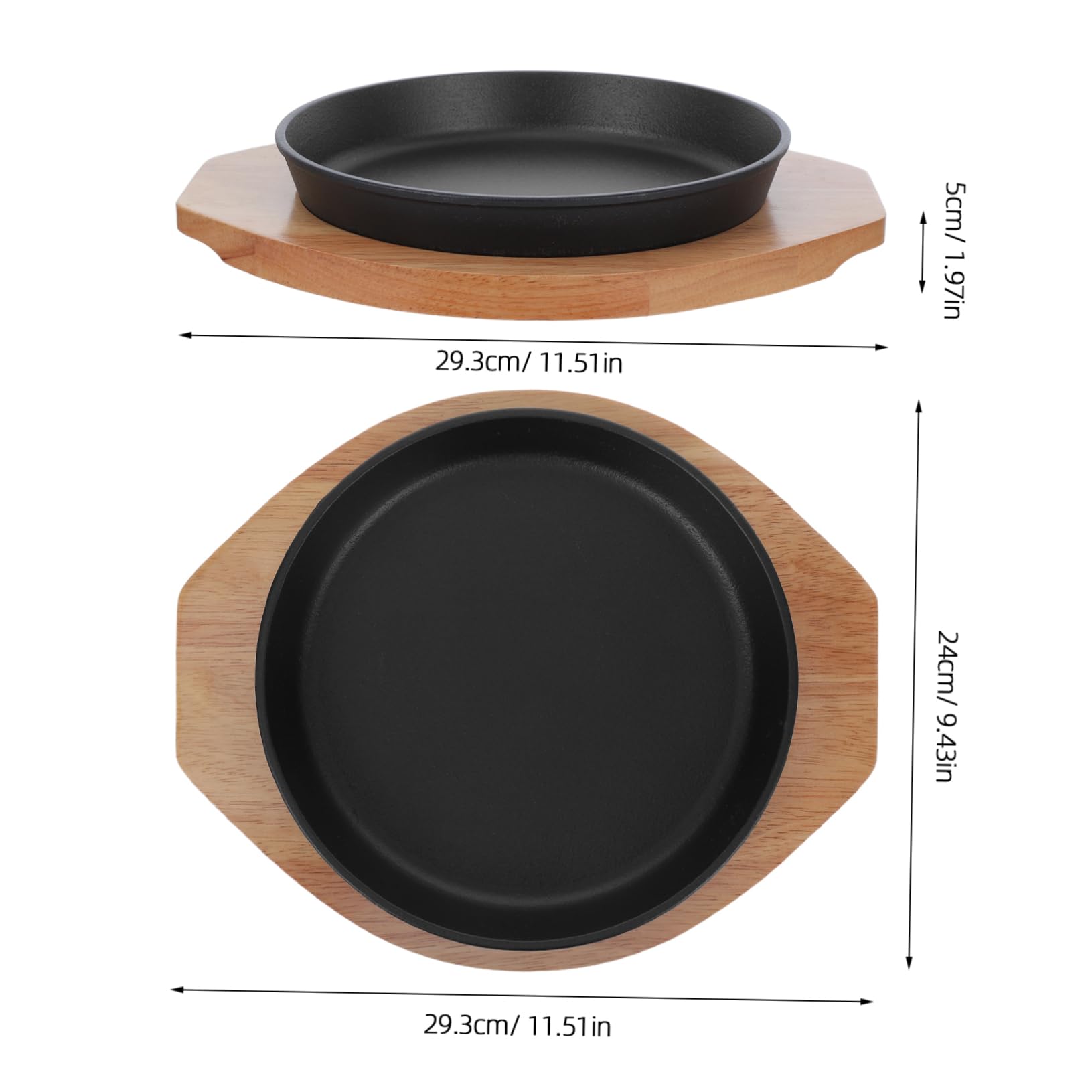 iplusmile Placa De Parrilla Teppanyaki Hierro Fundido Redonda Parrilla Para Barbacoa Interior Exterior Plancha Para Cocinar Filete De Res y Pescado