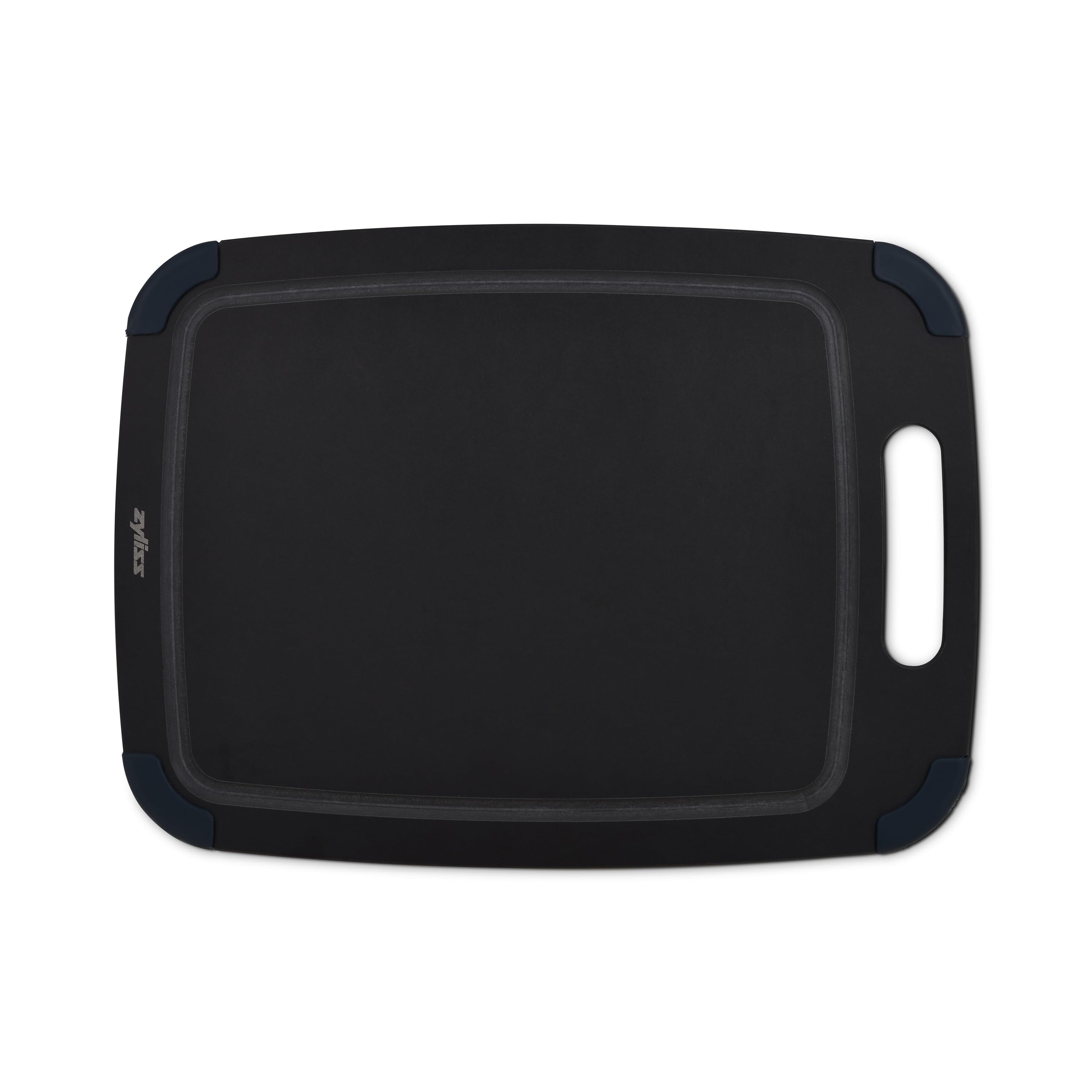 Zyliss Small Black Wooden Fibre Cutting Board - Rectangular - Wood/Silicone - 350mm x 250mm