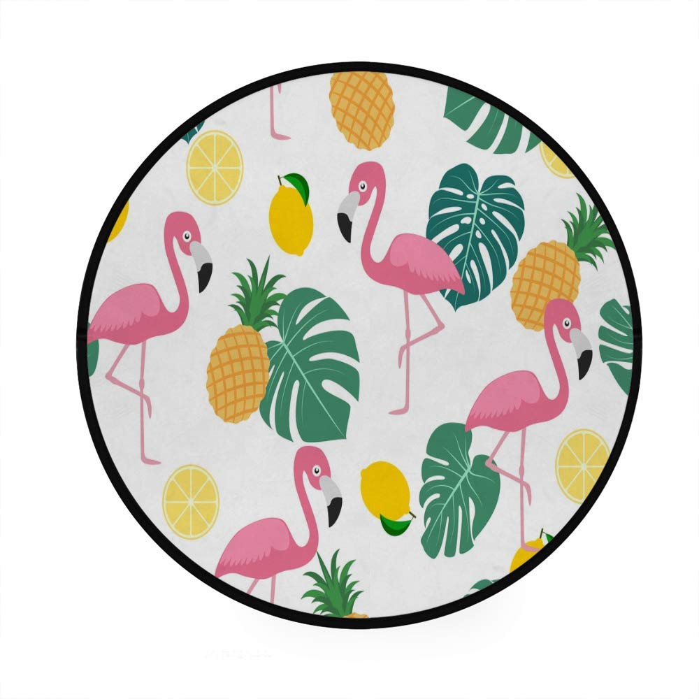 Tapis de jeu rond en épicéa dense pour décoration de salon