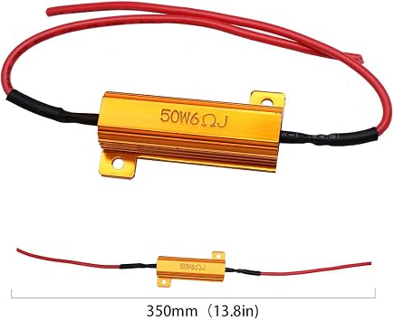 50 W 6 Ohm LED Load Resistor Fix Error Fast Hyper Flash Flashing Light Indicator