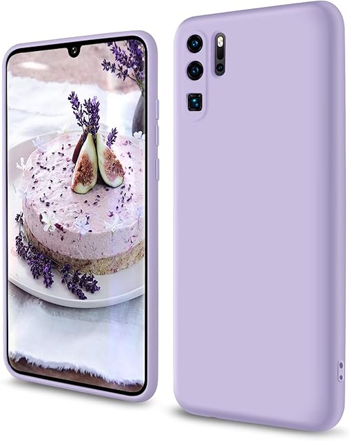 SouliGo Case for Huawei P30 Pro Case Silicone Soft Gel Bumper Rubber Cover Girls Women Slim Microfiber Lining Rugged Anti-Scratch Non-Slip Shockproof Huawei P30 Pro 6.47" Cases, Lavendar Purple