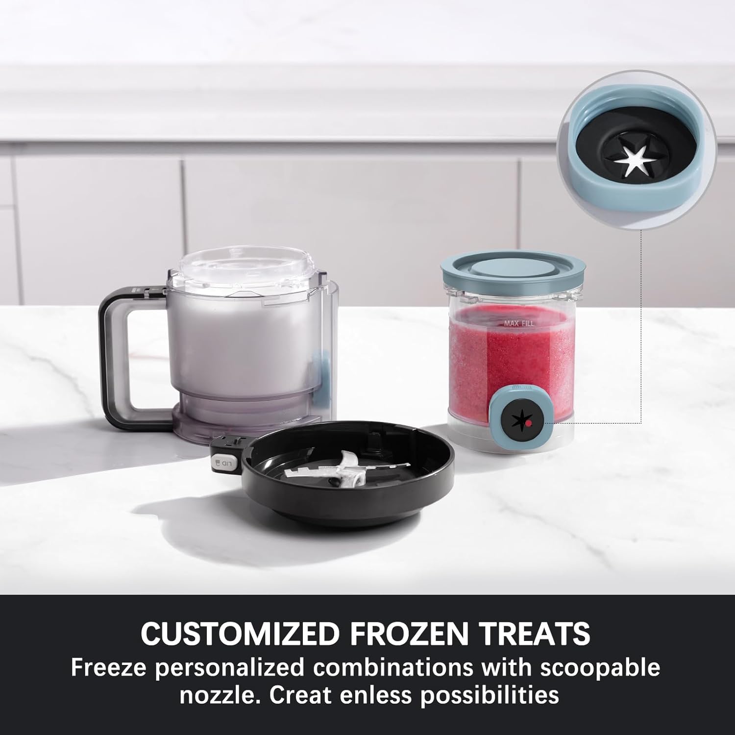 Ninja Swirl by Creami Pints and Lids - 4 Pack, 16oz Cups Compatible with NC700 Series Swirl Ice Cream & Soft Serve Makers, 13-in-1 Creami Pint Containers, Leak-Proof & Dishwasher Safe - Image 4