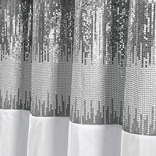 Lush Decor Night Sky Shower Curtain, 72" x 72", Gray & White by Lush Decor - Image 3