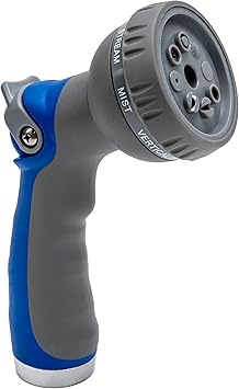VIKING Hose Nozzle, Garden Hose Nozzle with 8 Spray Patterns, Adjustable Heavy Duty Thumb Control for Washing Car, Watering P