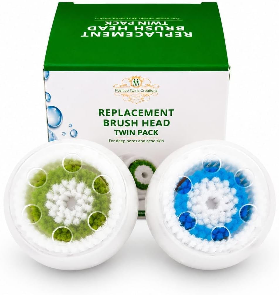 Compatible Replacement Brush Heads for Deep Pore & Acne Skin. Designed for Mia, Mia2, Mia3/Aria, Smart Profile, Alpha Fit and Radiance Facial Cleansing System.