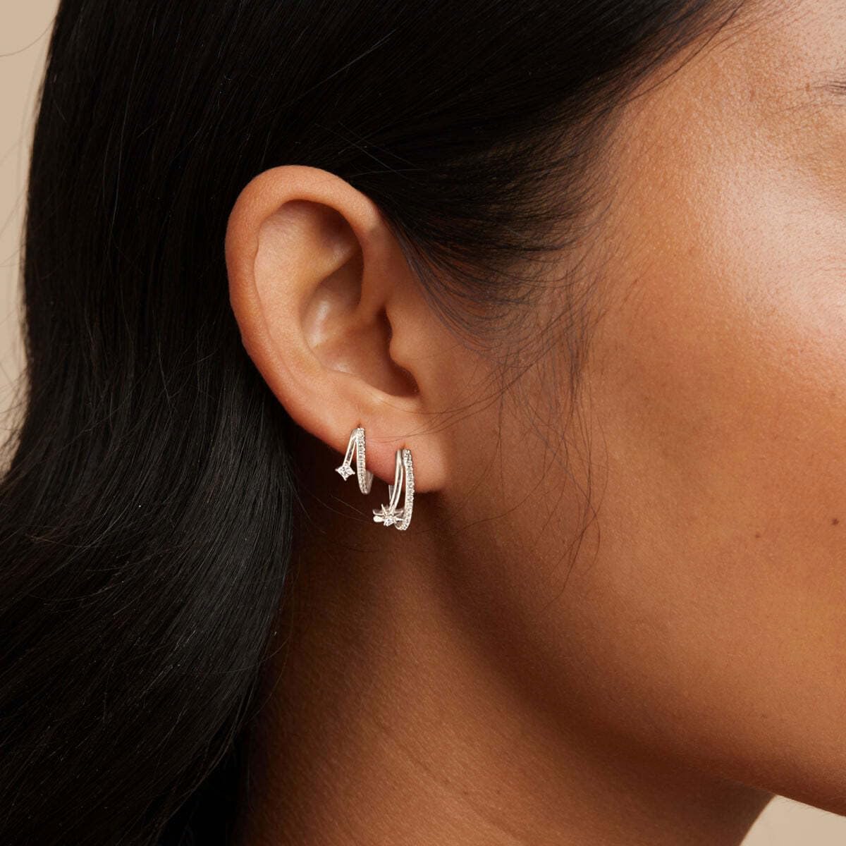 Gold Hoop Earrings For Women,Dainty 14K Gold/Silver Plated Hypoallergenic Huggie Earrings For Women Trendy Cute Huggie Earring Set Small Hoop Earring Stacks Women'S Jewelry - Image 6