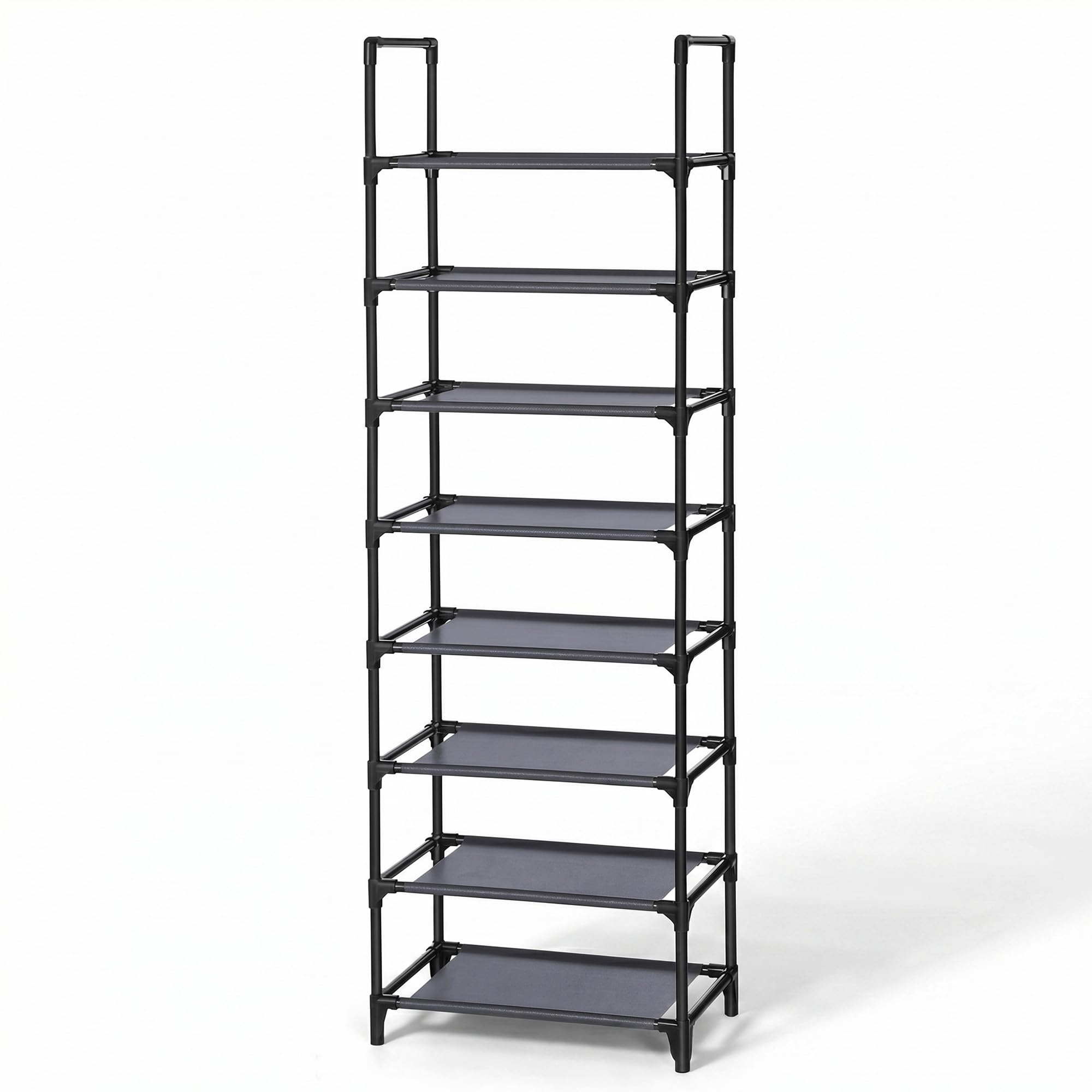 SONGMICS Shoe Rack, 8-Tier Shoe Shelf, Shoe Storage Organizer, Metal Frame, Non-Woven Fabric Shelves, for Entryway, Bedroom, 28 x 46 x 145 cm, Gray ULSR024G02