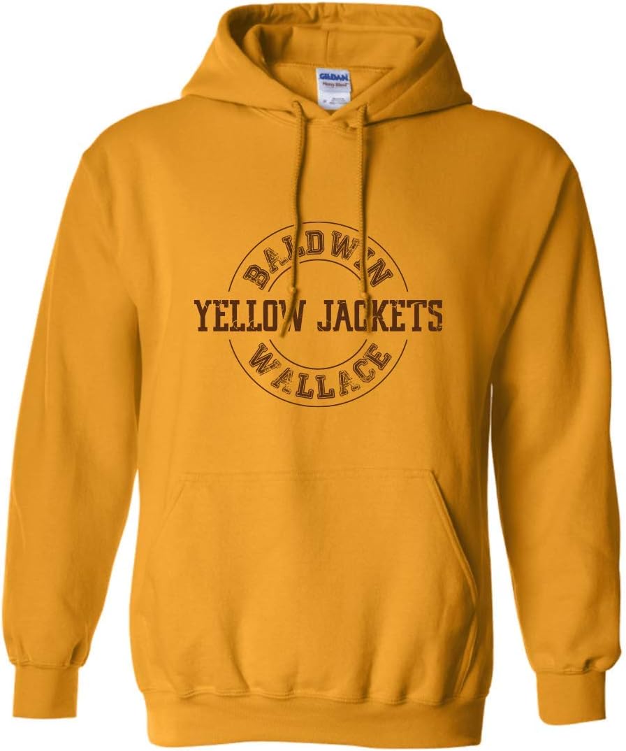 CreateMyTee Baldwin Wallace Yellow Jackets Unisex Hooded Sweatshirt - Baldwin Wallace Yellow Jackets Apparel