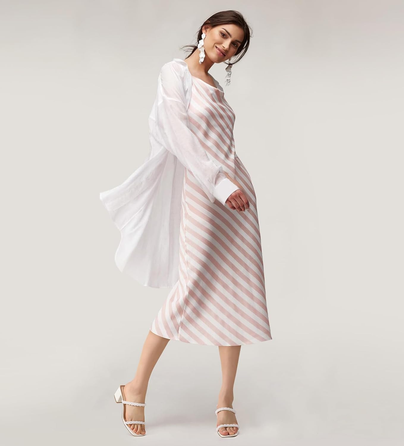 Leevar Square Toe Heeled Sandals for Women - Women's Low Block Heels Sandals - 2.25IN Open Toe Ankle Strap Chunky Heels - Slip on Heeled Sandal Mule- Nude Black Strappy Heels for Party Wedding Dress Shoes - Image 3