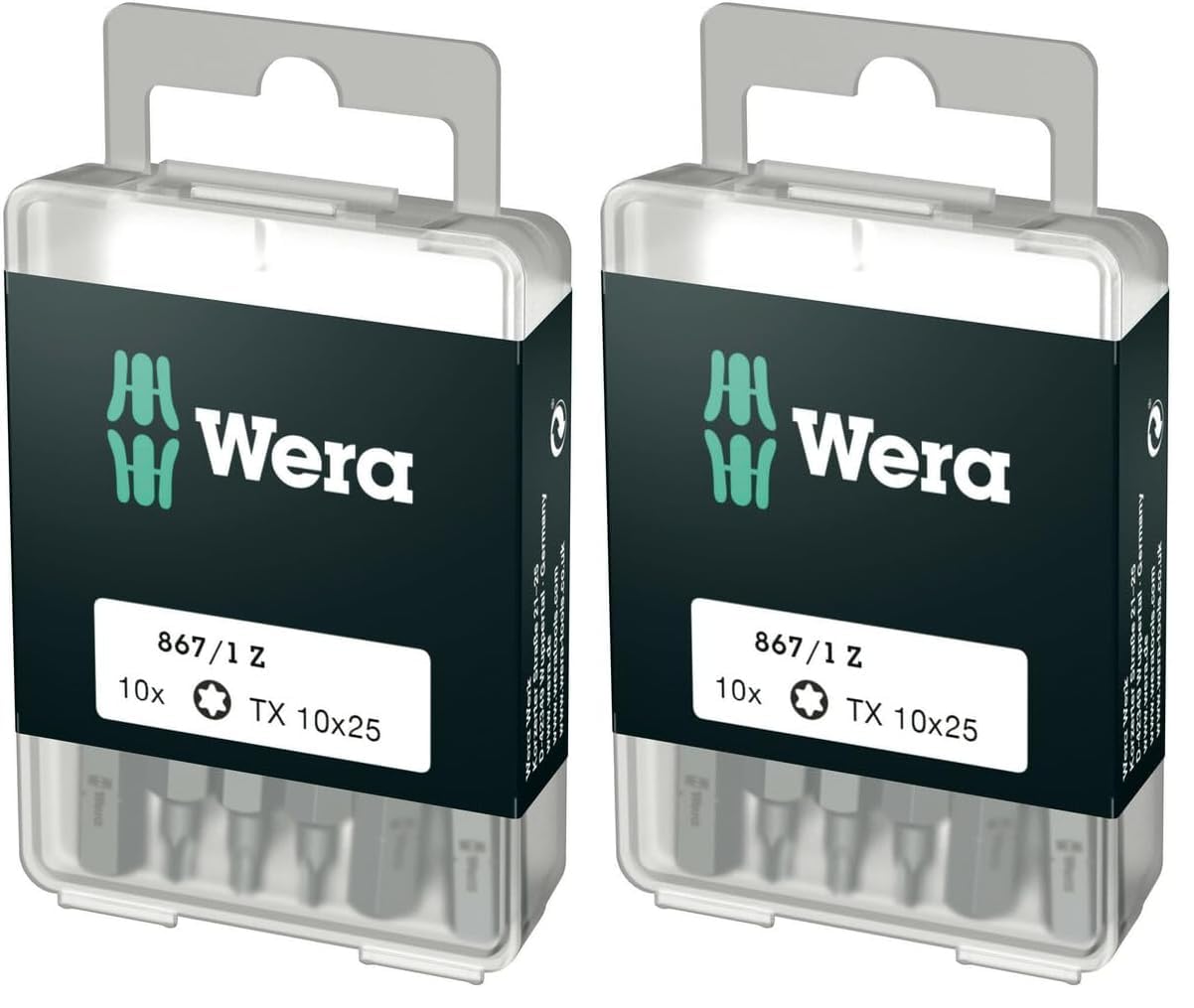 Wera Bit-Sortiment, 867/1 TX 10 DIY, TX 10 x 25 mm (10 Bits pro Box), 05072406001 (Packung mit 2)