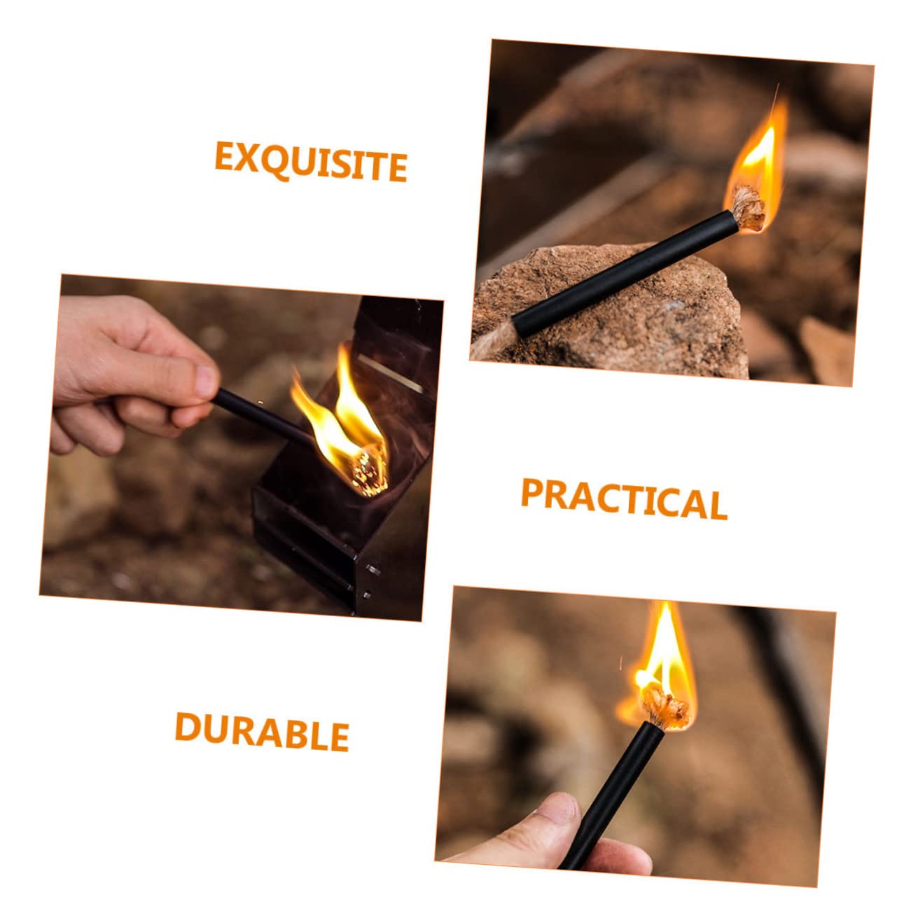 Angoily 12 Sets Portable Fire Starting Rope Ropes for Camping Emergency Fire Starter Tool Outdoor Survival Gear