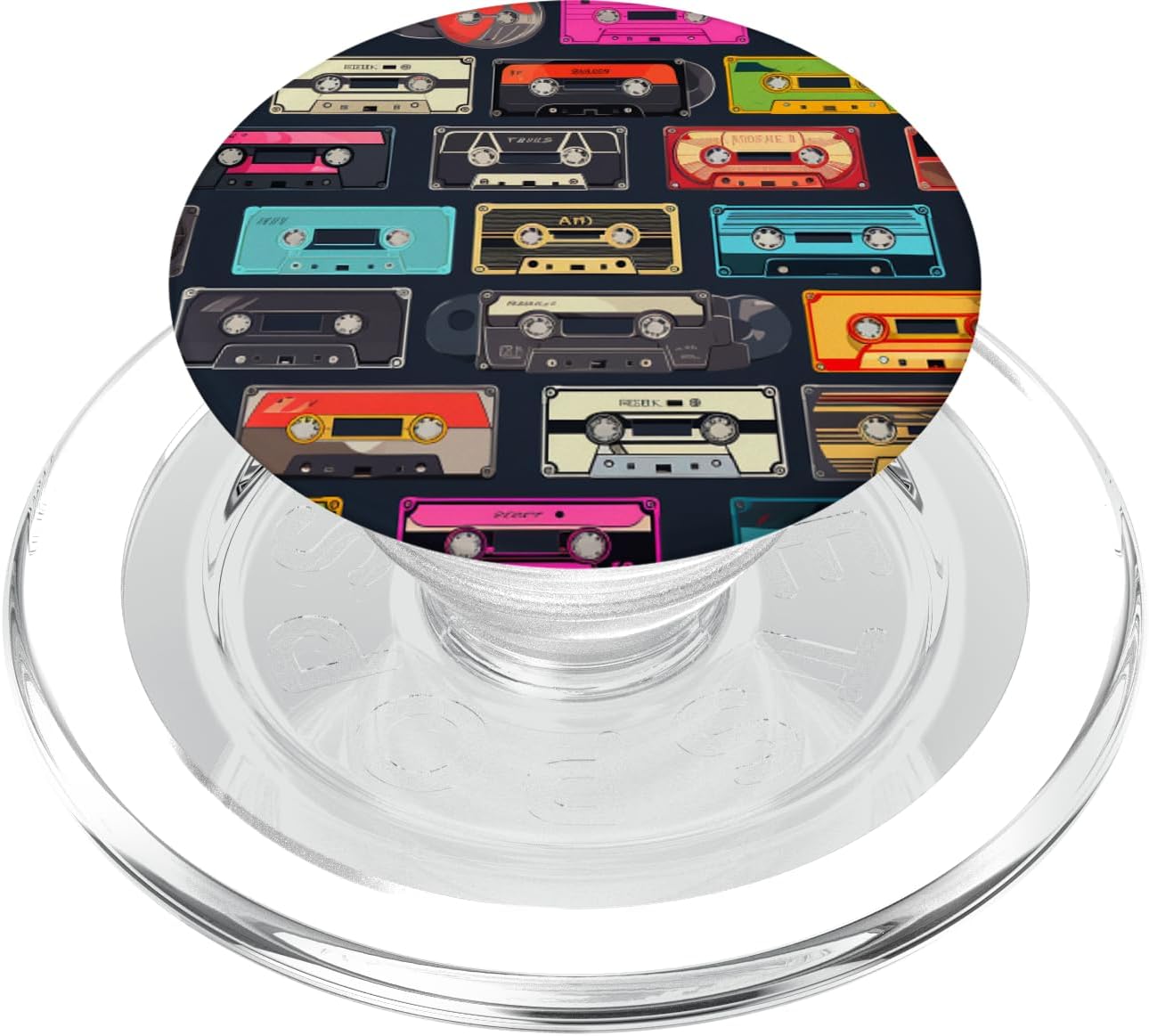 Retro Life Music Lover Cassette National Retro Day PopSockets PopGrip for MagSafe